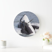Grande Horloge Ronde Violation de baleine d'orque (Maison)