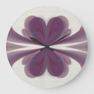 Grande Horloge Ronde Violet Bow