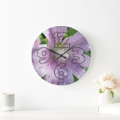 Grande Horloge Ronde Violet clair (Maison)