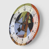 Grande Horloge Ronde Violin and Playing Cards on a Table (Angle)