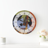 Grande Horloge Ronde Violin and Playing Cards on a Table (Maison)