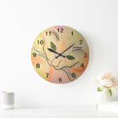 Grande Horloge Ronde Visage Abstrait de chat (Maison)