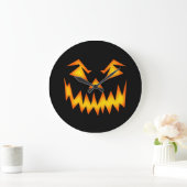 Grande Horloge Ronde Visage Citrouille effrayant (Maison)