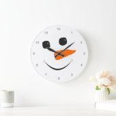 Grande Horloge Ronde Visage de neige (Maison)