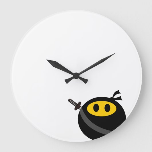 Grande Horloge Ronde visage de Ninja (Recto)