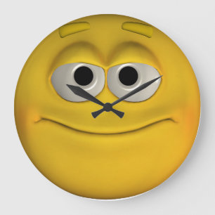 Grande Horloge Ronde Visage de sourire