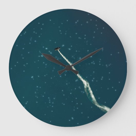 Grande Horloge Ronde Visez les étoiles (Recto)