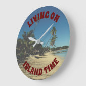 Grande Horloge Ronde Vivre sur l'île (Angle)