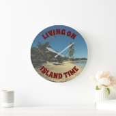Grande Horloge Ronde Vivre sur l'île (Maison)