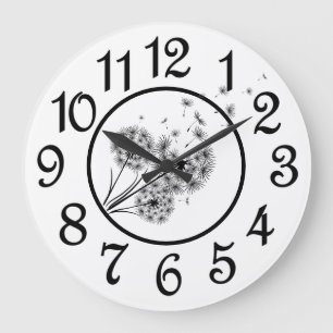 Grande Horloge Ronde Vœux de pissenlit