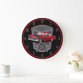 Grande Horloge Ronde Voiture classique Red 56 (Maison)