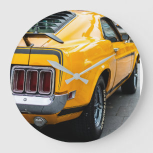 Grande Horloge Ronde Voiture superbe de mustang classique