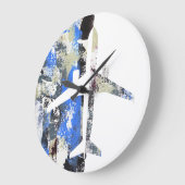 Grande Horloge Ronde Vol Abstrait par Michael Moffa (Angle)