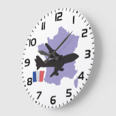 Grande Horloge Ronde Vol vers la France (Angle)