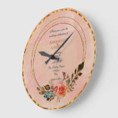 Grande Horloge Ronde Votre Faire-part de mariage Photo Sur Un (Angle)