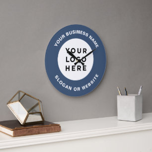 Grande Horloge Ronde Votre logo d'entreprise simple et professionnel ma
