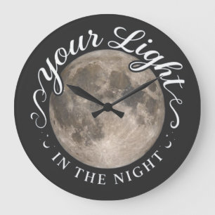 Grande Horloge Ronde Votre Lumière Dans La Nuit