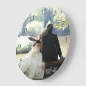 Grande Horloge Ronde Votre souvenir photo (Angle)