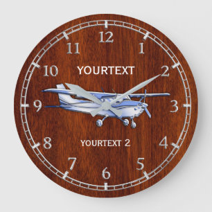 Grande Horloge Ronde Votre vol classique de Cessna d'avions des textes