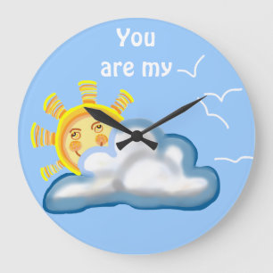 Grande Horloge Ronde Vous êtes mon soleil