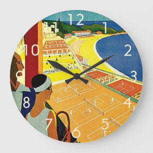 Grande Horloge Ronde Voyage Vintage, Tennis, Sports, Monte Carlo Monaco