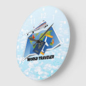 Grande Horloge Ronde Voyageur mondial (Angle)