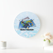 Grande Horloge Ronde Voyageur mondial (Maison)
