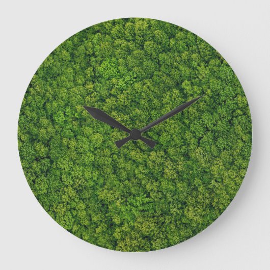 Grande Horloge Ronde Vue aérienne sur la forêt, vue supérieure, espace (Recto)