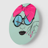 Grande Horloge Ronde Vue de Paris surdimensionnée (Angle)