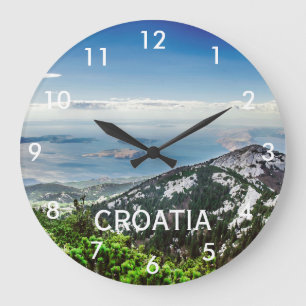 Grande Horloge Ronde Vue sur la mer depuis les montagnes en Croatie