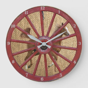 GRANDE HORLOGE RONDE WAGON WHEEL