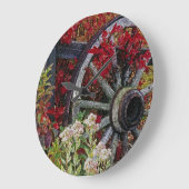 Grande Horloge Ronde Wagon Wheel 1 Clock (Angle)