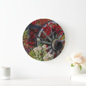 Grande Horloge Ronde Wagon Wheel 1 Clock (Maison)