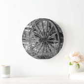 Grande Horloge Ronde Wagon Wheel Clock (Maison)