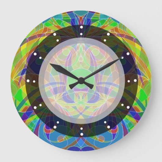 Grande Horloge Ronde Wall Clock Ethnic (Recto)