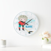 Grande Horloge Ronde Wall Clock (hockey sur gazon) (Maison)