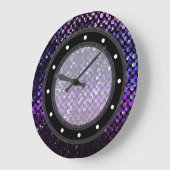 Grande Horloge Ronde Wall Clock Purple (Angle)