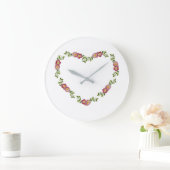 Grande Horloge Ronde Wall Clock (rouge) (Maison)