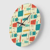Grande Horloge Ronde Wall Clock, Square Patterns (Angle)