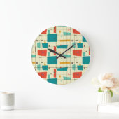 Grande Horloge Ronde Wall Clock, Square Patterns (Maison)