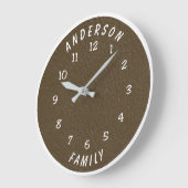 Grande Horloge Ronde Wall Clock with Family Name (Angle)