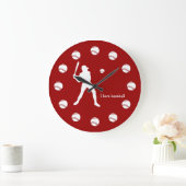Grande Horloge Ronde Wall Clocks de baseball (Maison)