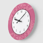 Grande Horloge Ronde Wall Clocks de Pink Girl (Angle)