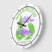 Grande Horloge Ronde Washington Evergreen State Eagle (Angle)