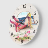 Grande Horloge Ronde Watercolor Seascape (Angle)