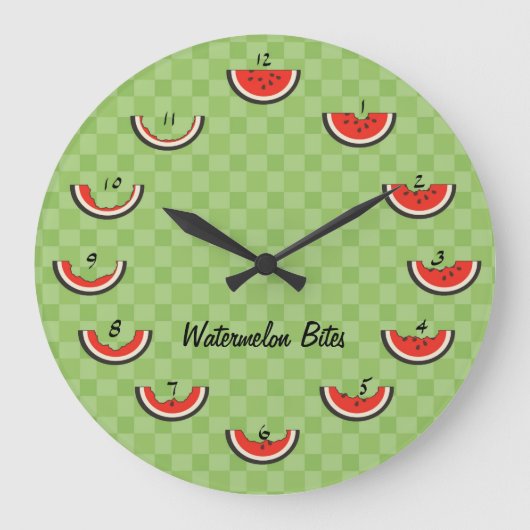 Grande Horloge Ronde Watermelon Bites Clock (Recto)
