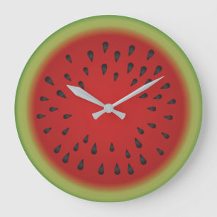 Grande Horloge Ronde Watermelon Cutaway Round Clock