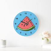 Grande Horloge Ronde Watermelon Slice Clock (Maison)