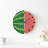 Grande Horloge Ronde Watermelon Time! (Maison)