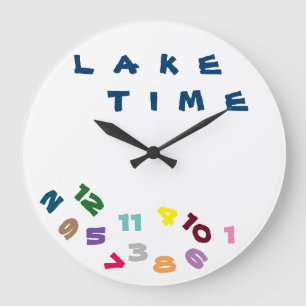 GRANDE HORLOGE RONDE "WE ARE ON ***LAKE TIME****"